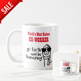 Funny Farewell Co-Worker - World BADASS Llama TASS Kaffeetasse