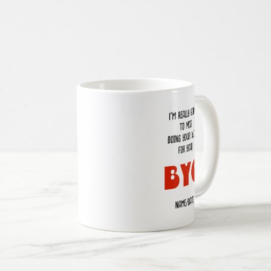 FUNNY Farewell Colleague Tasse - Miss Doing Work 4 (VorderseiteRechts)