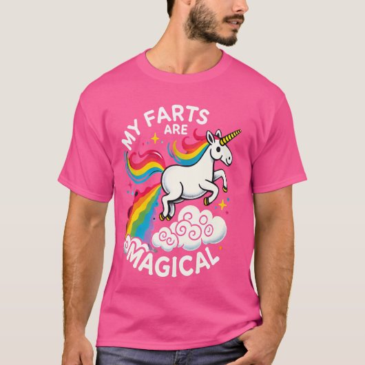 Funny Farf Unicorn Regenbogen Meine Furzen sind ma T-Shirt (Vorderseite)