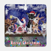 Funny Farm Animal Christmas Ornament (Rückseite)