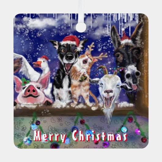 Funny Farm Animal Christmas Ornament (Vorderseite)