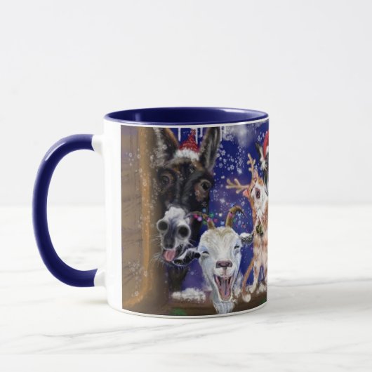 Funny Farm Animes Weihnachten Kaffee Tasse (Links)
