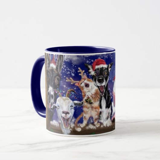 Funny Farm Animes Weihnachten Kaffee Tasse (Vorderseite Links)