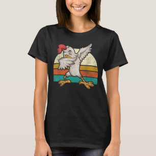 Funny Farm Bird Bauer Kids Gift Dab Rooster Retro T-Shirt