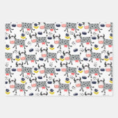 Funny Farm Cows Wrapping Paper Set von 3 Geschenkpapier Set (Vorderseite 3)