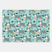 Funny Farm Cows Wrapping Paper Set von 3 Geschenkpapier Set (Vorderseite)