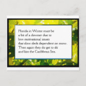 Funny Farm Gedicht Card #1 Postkarte (Vorderseite)