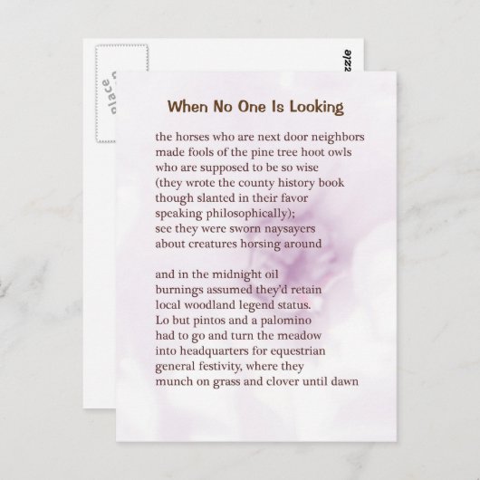 Funny Farm Gedicht Card #5 Postkarte (Vorne/Hinten)