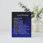 Funny Farm Gedicht Card #7 Postkarte (Stehend Vorderseite)