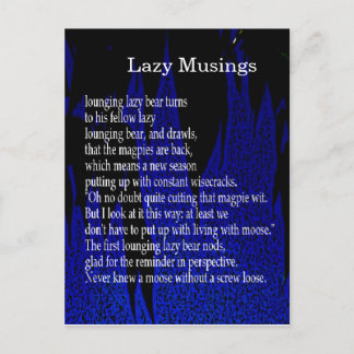 Funny Farm Gedicht Card #7 Postkarte