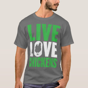 Funny Farm Live Liebe Hühner Grafische Frauen und  T-Shirt