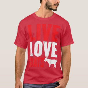 Funny Farm Live Liebe Ziegen Grafik für Frauen und T-Shirt
