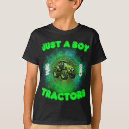 Funny Farm Lover Nur ein Junge, der Lieben Traktor T-Shirt