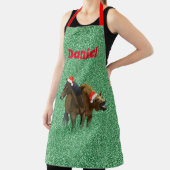 Funny Farm Pferde mit Weihnachtshut Individuelle N Schürze (InSitu)