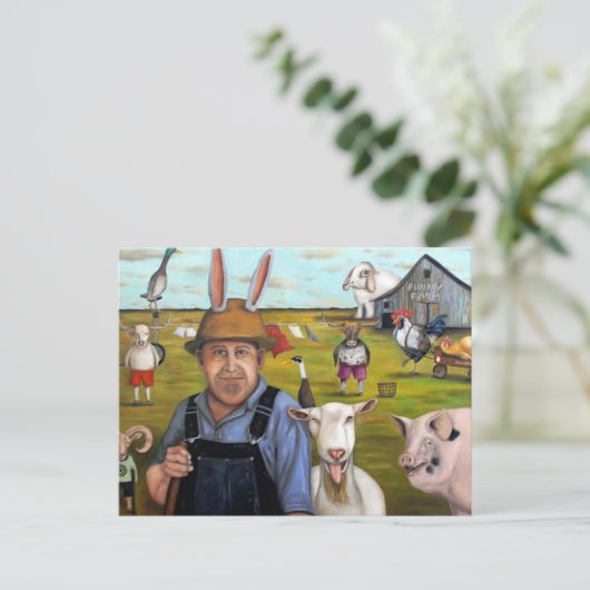 Funny Farm Postkarte (Stehend Vorderseite)