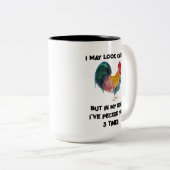 Funny Farm Rooster Zweifarbige Tasse (VorderseiteRechts)