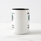 Funny Farm Rooster Zweifarbige Tasse (Mittel)