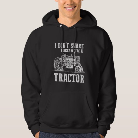 Funny Farm Tractor Driver Schnarchen Bauer Hoodie (Vorderseite)