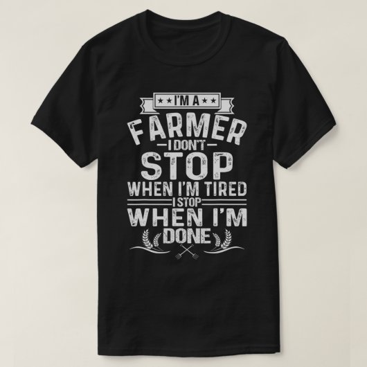 Funny Farmer Gift For Men Farming Agriculture Love T-Shirt (Design vorne)