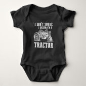 Funny Farming Tractor Driver Schnarchen Bauer Baby Strampler (Vorderseite)