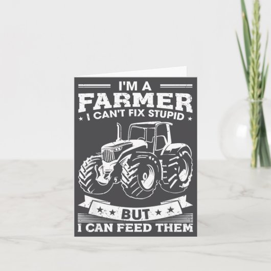 Funny Farming Tractor I'm A Farmer I Feed People Karte (Vorderseite)