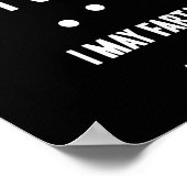 Funny Fart Don't Stand Toot Close I May Fart  Poster (Ecke)