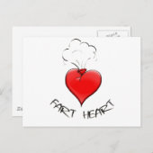 Funny Fart Heart Postkarte (Vorne/Hinten)