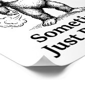 Funny Farting Bigfoot Cowboy Sometimes I Just Be F Poster (Ecke)