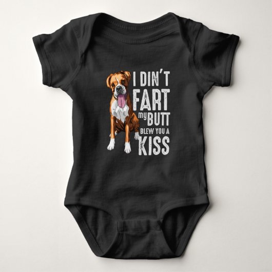 Funny Farting Boxer Hund Lover Joke Baby Strampler (Vorderseite)