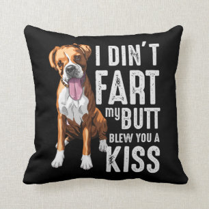 Funny Farting Boxer Hund Lover Joke Kissen