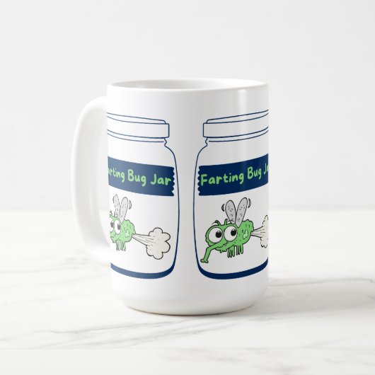 Funny Farting Bug Jar Kaffeetasse (Vorderseite Links)