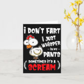 Funny Farting Chicken Lover I Dont Fart I Whisper  Karte (Gelbe Blume)