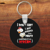 Funny Farting Chicken Lover I Dont Fart I Whisper  Schlüsselanhänger (Vorderseite)