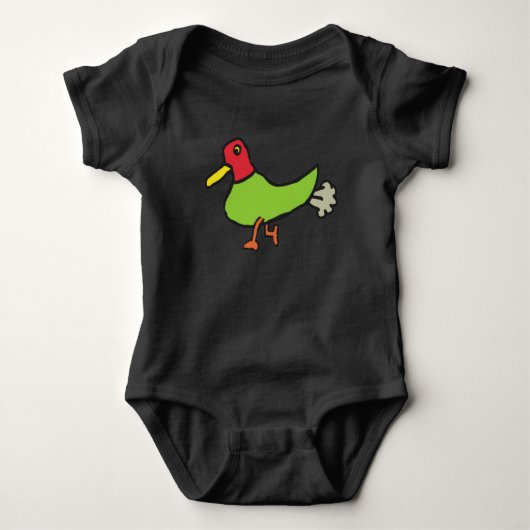 Funny Farting Duck Baby Strampler (Vorderseite)