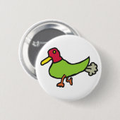Funny Farting Duck Button (Vorne & Hinten)
