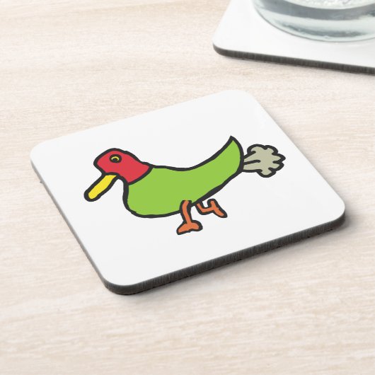 Funny Farting Duck Getränkeuntersetzer (Linke Seite)