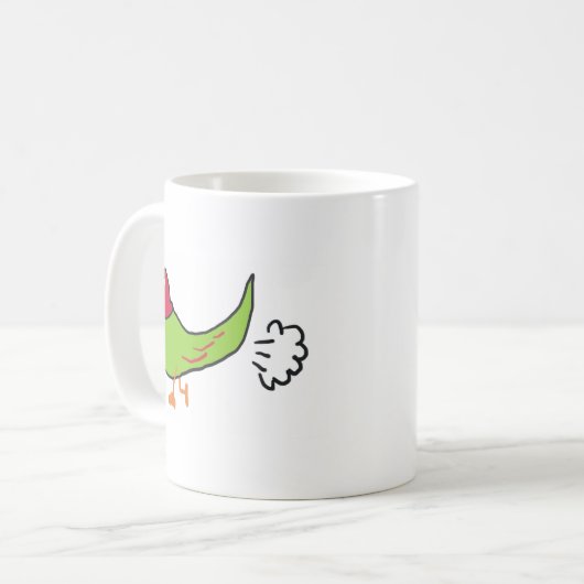 Funny Farting Duck Kaffeetasse (Vorderseite Links)