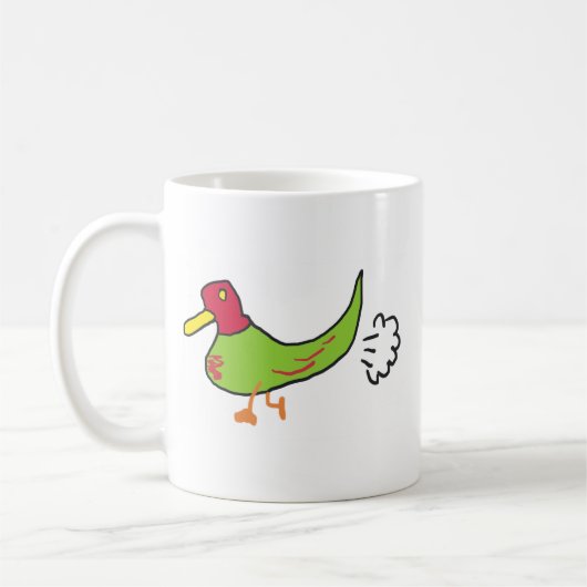 Funny Farting Duck Kaffeetasse (Links)