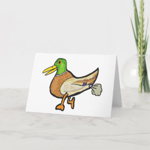 Funny Farting Duck Karte