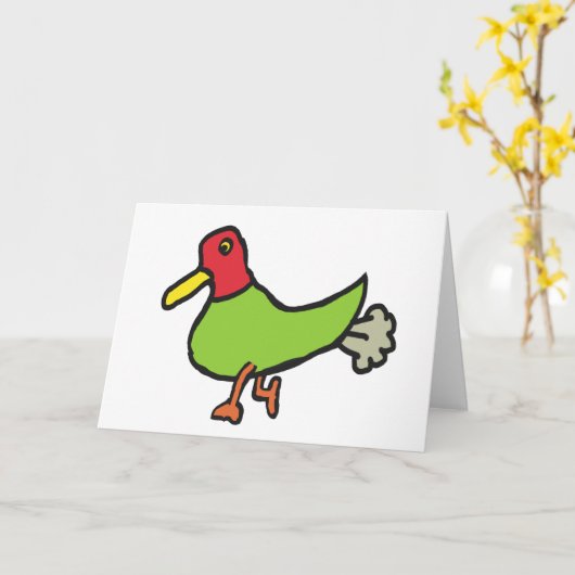 Funny Farting Duck Karte (Gelbe Blume)