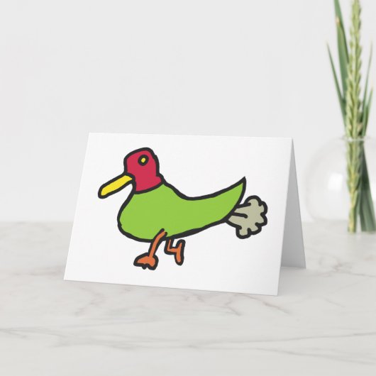Funny Farting Duck Karte (Vorderseite)