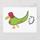Funny Farting Duck Postkarte (Vorderseite)