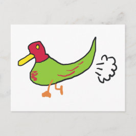 Funny Farting Duck Postkarte
