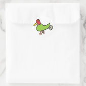 Funny Farting Duck Runder Aufkleber (Tasche)