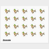 Funny Farting Duck Runder Aufkleber (Blatt)
