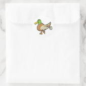 Funny Farting Duck Runder Aufkleber (Tasche)