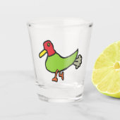 Funny Farting Duck Schnapsglas (Vorderseite)
