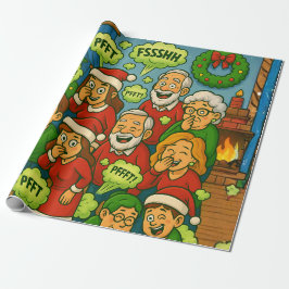 Funny Farting Family Christmas Geschenkpapier