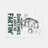 Funny Farting Frog Fart Joke Sometimes I Just Be F Fleecedecke (Vorderseite (Horizontal))