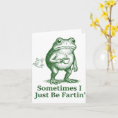 Funny Farting Frog Fart Joke Sometimes I Just Be F Karte (Gelbe Blume)